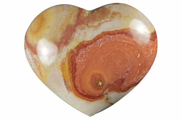 Wide, Polychrome Jasper Heart - Madagascar #205228
